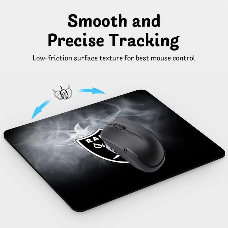 ZYJTEK Gaming Mouse Pad for Football Sports Fans,Black Design Non-Slip Rubber Base Square Mousepad for Computers Laptop Desk Mat - Image 5